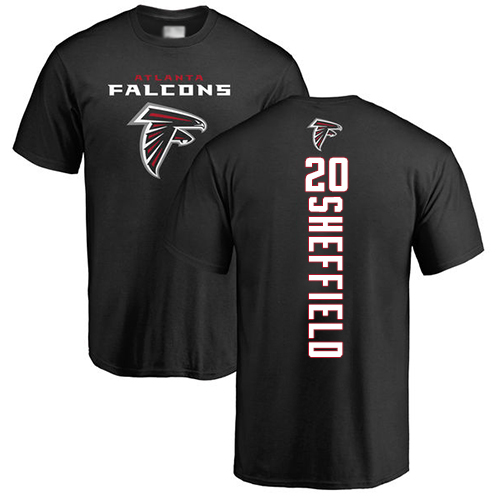 Atlanta Falcons Men Black Kendall Sheffield Backer NFL Football #20 T Shirt